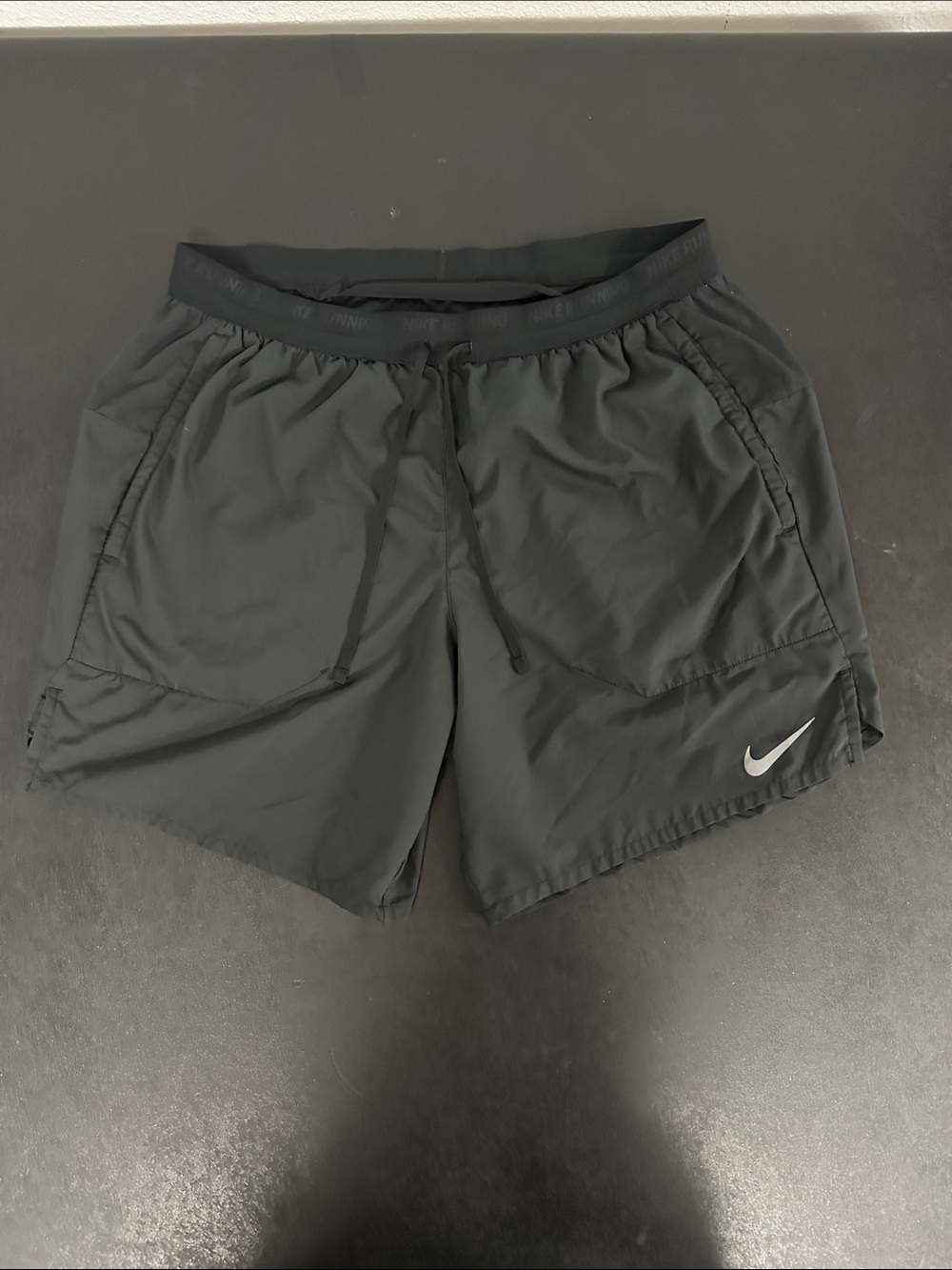 Nike Black Athletic Training Shorts with Reflective Swoosh